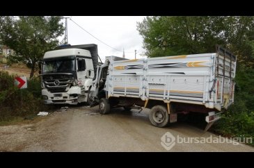 İki kamyon kafa kafaya çarpıştı: 2 yaralı