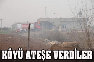 KÖYÜ ATEŞE VERDİLER