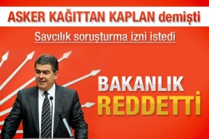 KAĞITTAN KAPLAN SÖZÜNE SORUŞTURMA İZNİ YOK