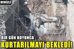 BİR GÜN BOYUNCA KURTARILMAYI BEKLEDİ