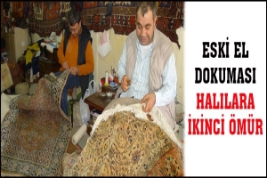 ESKİ EL DOKUMASI HALILARA İKİNCİ ÖMÜR