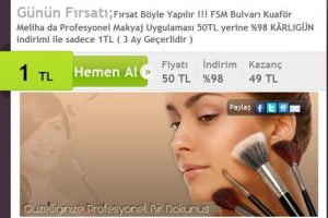 Bayanlara 1 liraya profesyonel makyaj
