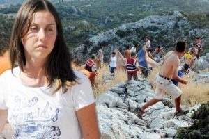 Eşinin düşüşünü saniye saniye izledi