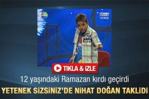 Yetenek Sizsiniz'de Nihat Doğan taklidi
