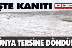 Çöle kar yağdı