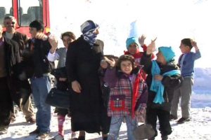 erzurumlu öğrenciler okula böyle gitti