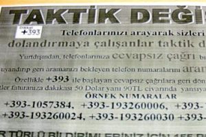 bu numaralara dikkat!