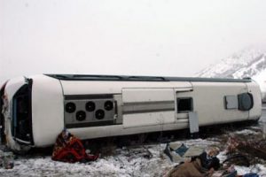 Erzurum'da feci kaza