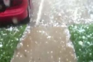 Taş büyüklüğünde dolu yağdı