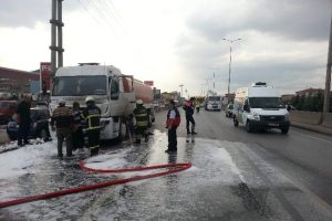 Tankerde çıkan yangın korkuttu