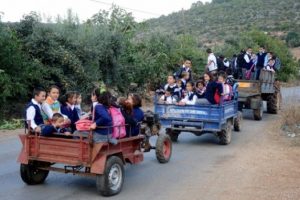 Hergün okula böyle gidiyorlar