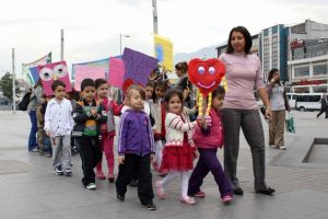Biber kreşli minikler organ bağışına dikkat çekti