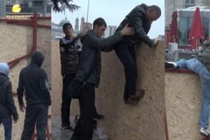 Taksim'de mahsur kaldılar