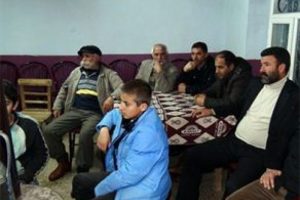 Köyde ayı nöbeti!