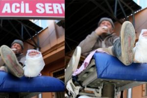 Sedyede sigara keyfi!