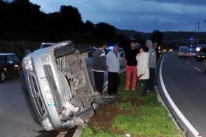 Hastane yolunda kaza