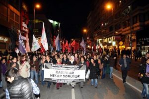 Miting sonrası saldırı iddiasına protesto