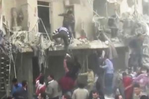 Halep'e ağır bombardıman