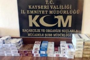 Kayseri'de kaçak sigara operasyon