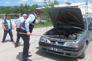 Otomobilden yılan çıkartma operasyonu