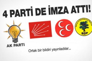 AK Parti, MHP, CHP ve BDP'den ortak bildiri