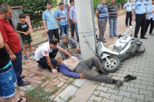Bursa'da motosiklet kazası