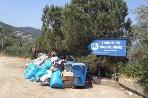 Mudanya'da tatilcileri rahatsız eden görüntü