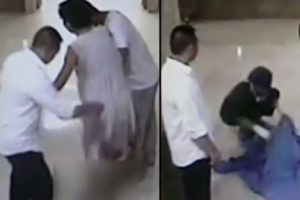 Hamile kadın, yürürken doğum yaptı