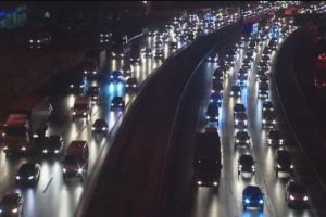 TEM'de maç trafiği