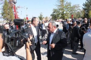 Çorum'da gergin tören
