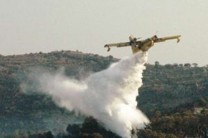 Orman yangını köy halkını korkuttu