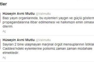 Vali Mutlu'dan ''müdahale'' açıklaması