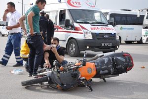 Bursa'da terminale giren yarış motoru dehşet saçtı
