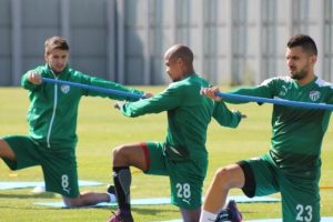 Bursaspor'da tempolu antrenman