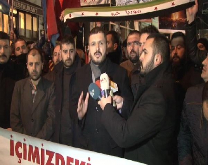 Beyoğlu'nda alperenler'den halep protestosu