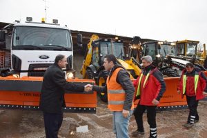 Bursa Mustafakemalpaşa karla mücadeleye hazır