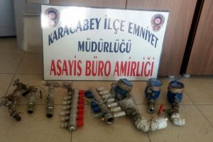 Bursa Karacabey'de su sayacı hırsızlığı