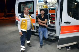 Karavan hırsızları polisten kaçamadı