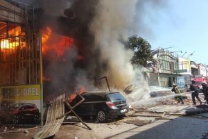Samsun'da korkutan yangın