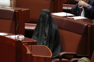 Avustralyalı ırkçı vekil mecliste 'burka' giydi