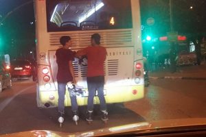 Bursa'da patencilerin tehlikeli yolculuğu