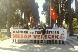 15 Temmuz gazileri Sezgin Tanrıkulu'nu protesto etti