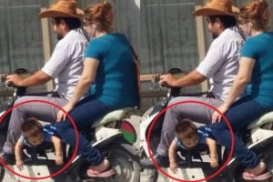 Denizli'de trafikte pes dedirten görüntü