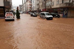Şiddetli yağış, su baskınlarına neden oldu