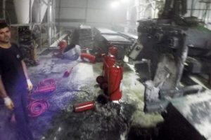 Alüminyum fabrikasında yangın