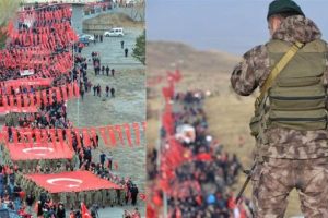 20 bin asker, polis, vatandaş güneş doğarken yürüyüşe geçti