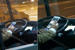 Seyir halindeyken cep telefonundan maç izledi