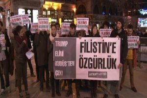Beyoğlu'nda Kudüs protestosu