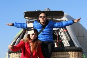 'Beyaz cennet' Pamukkale'yi balonla seyir keyfi