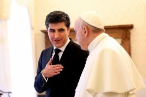 Barzani, Papa Franciscus ile görüştü